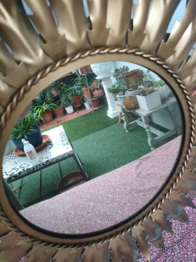 ESPEJO SOL DORADO VINTAGE 65 cm OFERTA