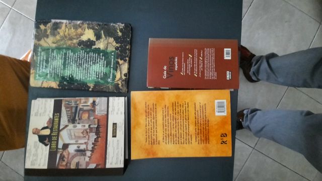 Libros de fichas de restaurante y temática de vin