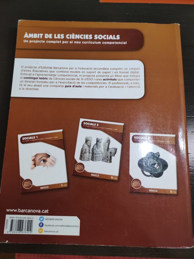 Socials. 3r ESO. Ed. Barcanova