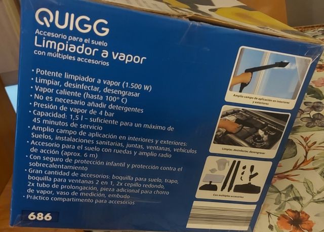 limpieza a vapor.  Nueva a estrenar, solo abierta