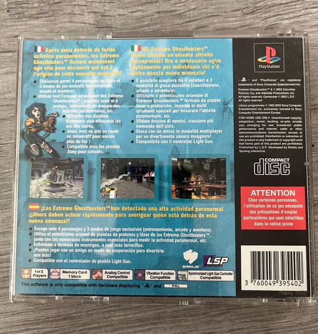 GHOSTBUSTERS (CAZAFANTASMAS) PS1 PAL ESP COMPLETO