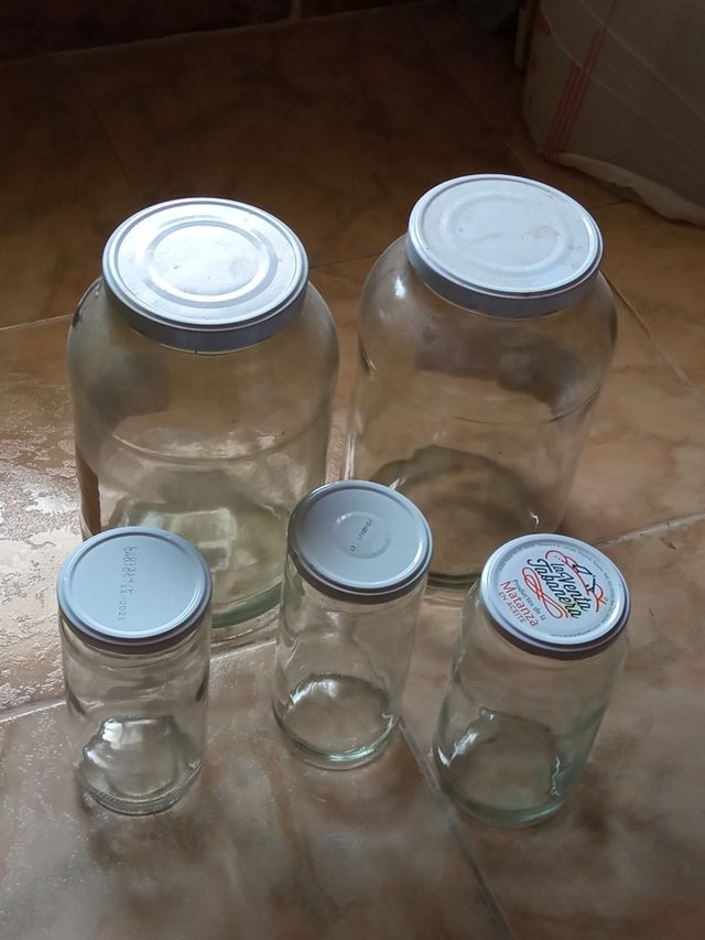 Frascos cristal, con tapa ermetica