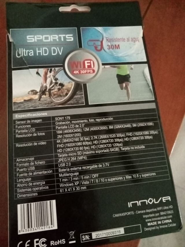 cámara de fotos de agua