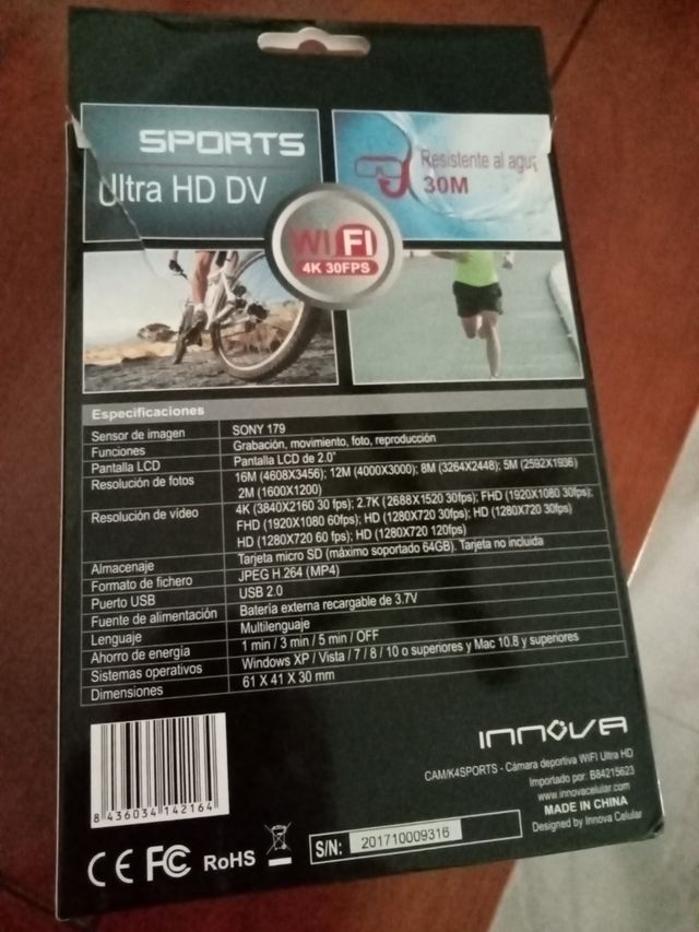 cámara de fotos de agua