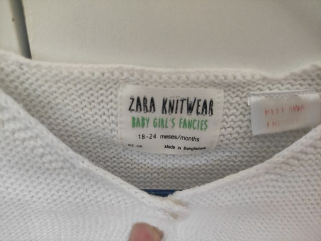 Chaqueta blanca Zara 18-24 meses
