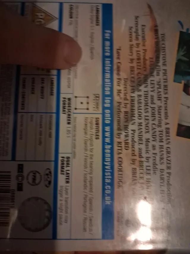 Splash dvd película con castellano