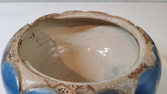 JARRÓN SATSUMA. PORCELANA ESMALTADA Y DORADA JAPON