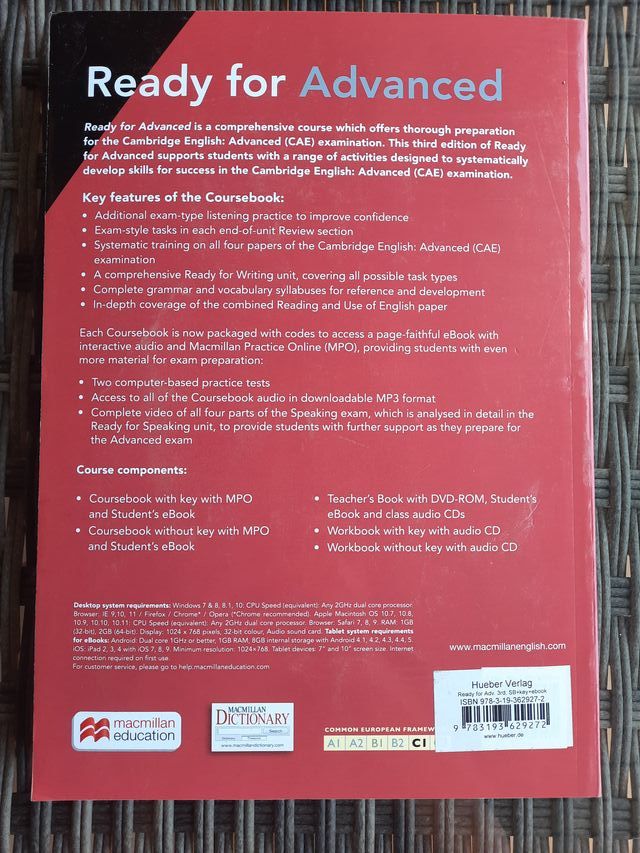 READY FOR ADVANCED (CAE) BOOK IMPECABLE :)