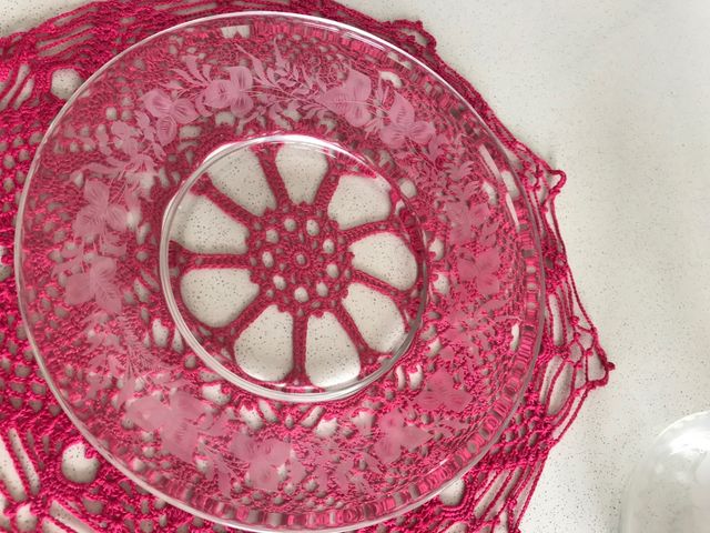 Bottiglia con sottopiatto