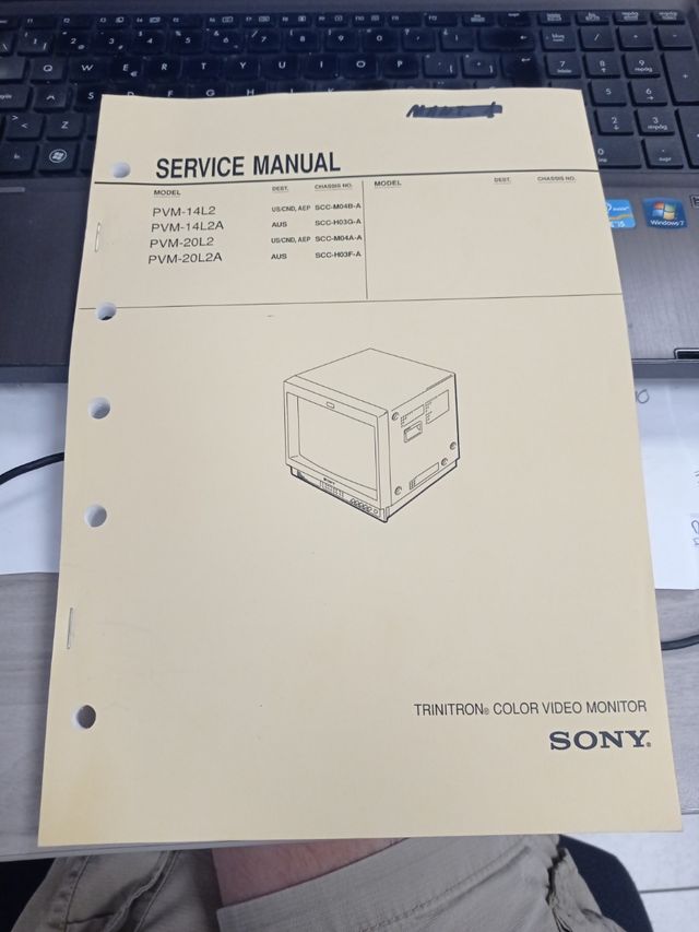 Manual de servicio Sony PVM-14 Y PVM-20L