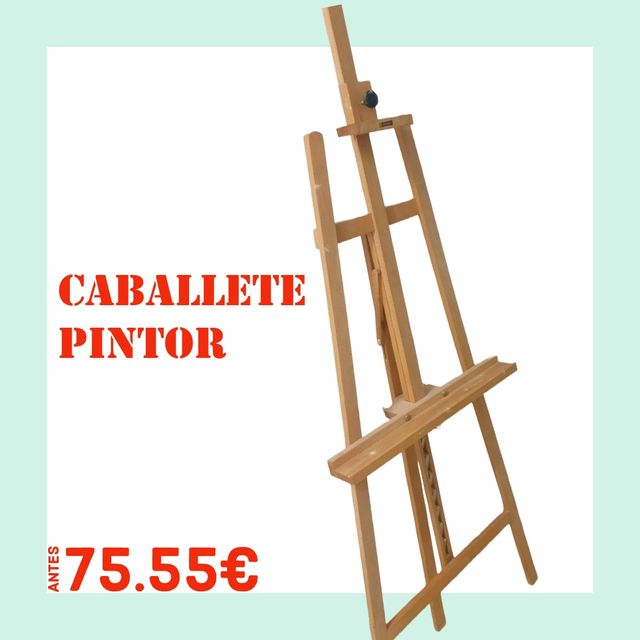 CABALLETE ATRIL DE MADERA PARA LIENZO