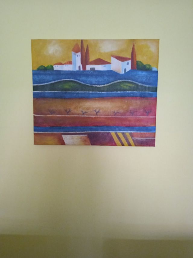 Cuadro al oleo con cierto relieve