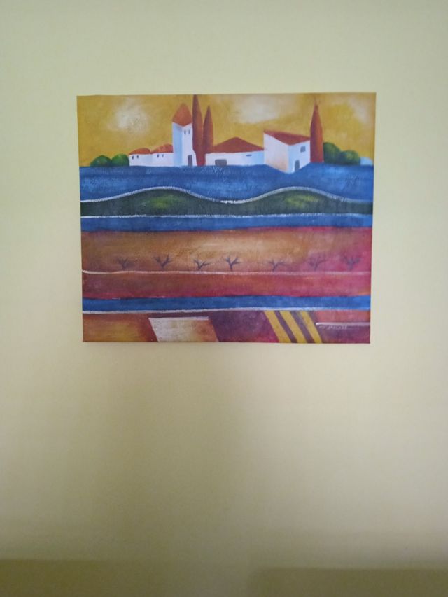 Cuadro al oleo con cierto relieve