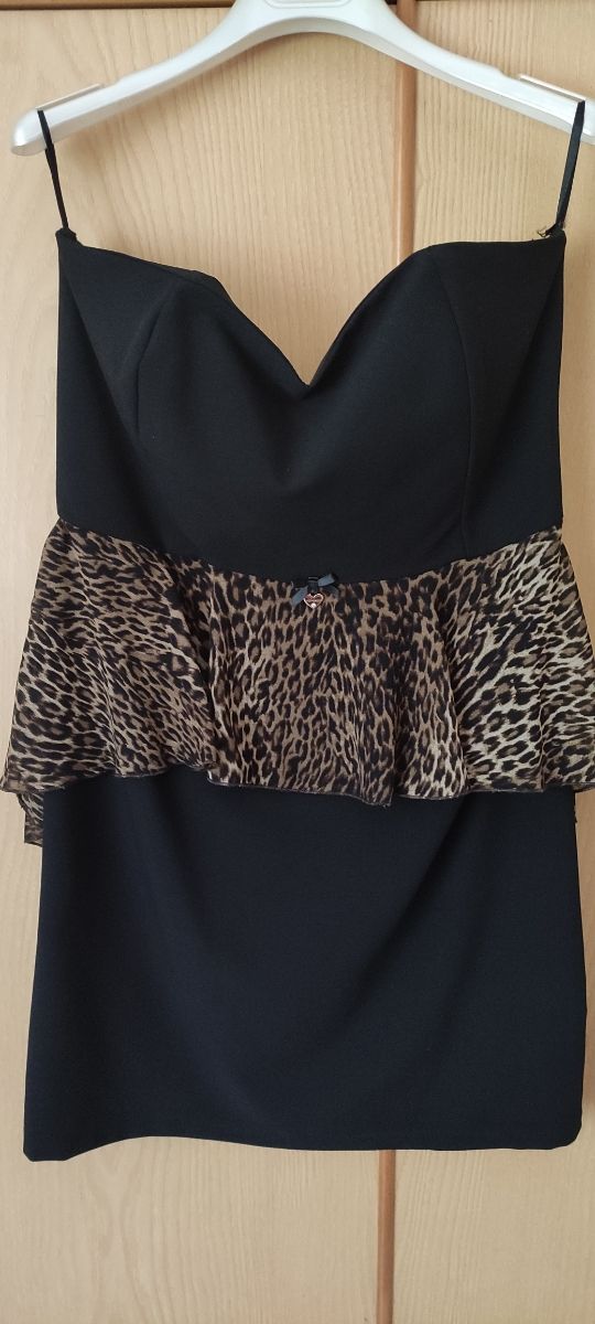 Vestito Artigli taglia 46 maculato,scollo cuore