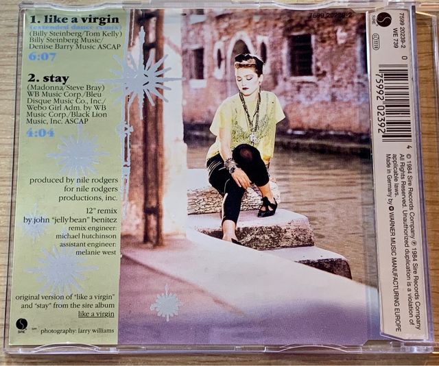 Madonna Like a Virgin Cd Single Germany 