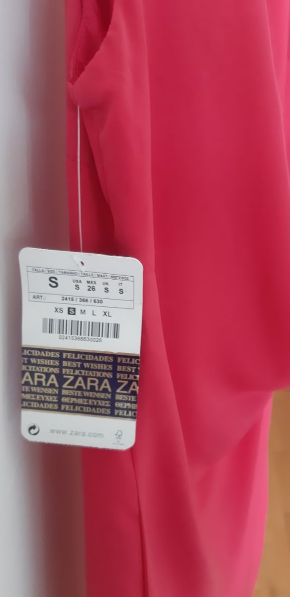 Vestido rosa chicle-Zara T S