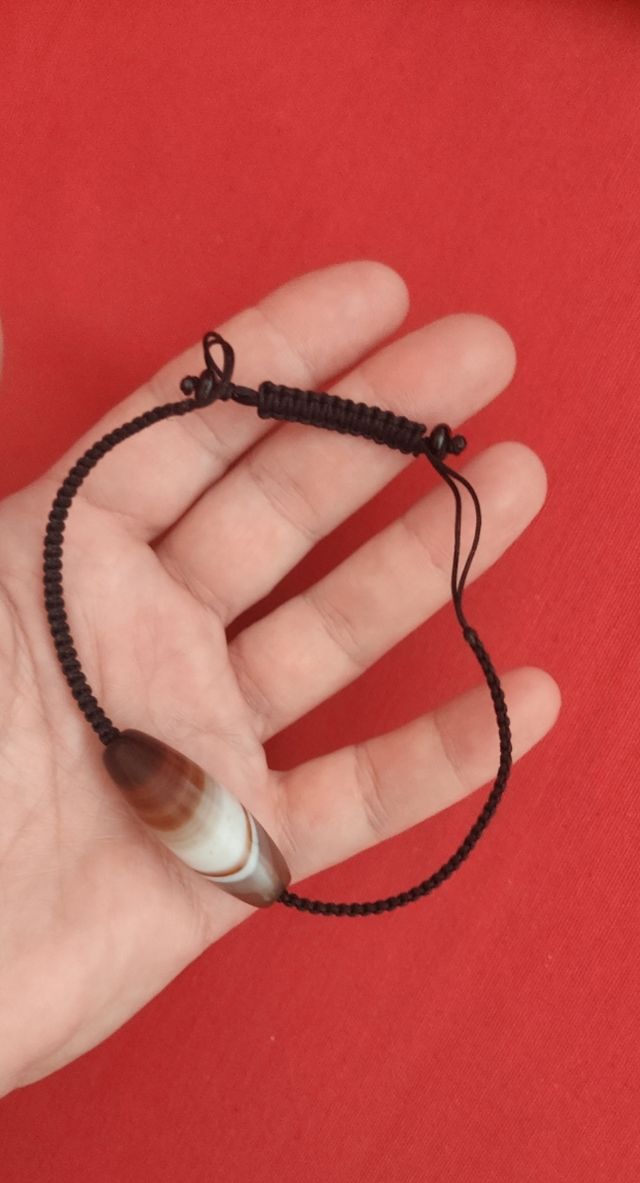 pulsera para hombre con piedra agata Tibet