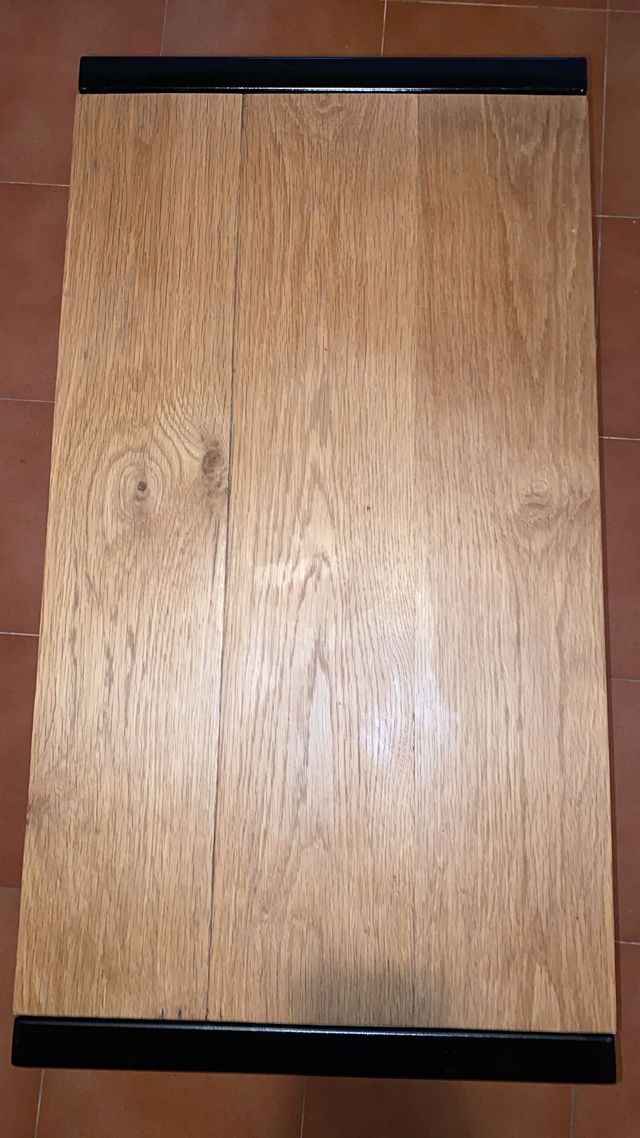 Mesa madera roble y acero