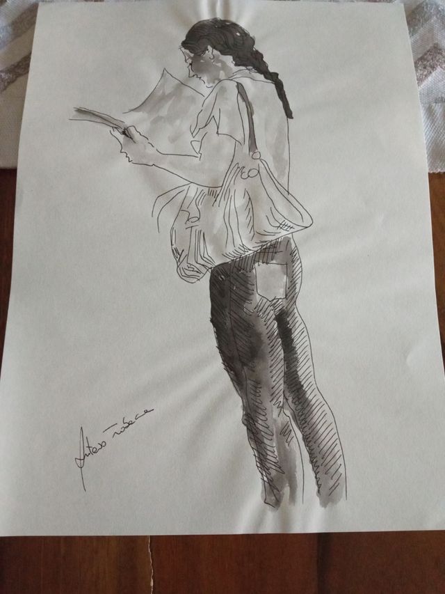 disegno ad acquerello e china