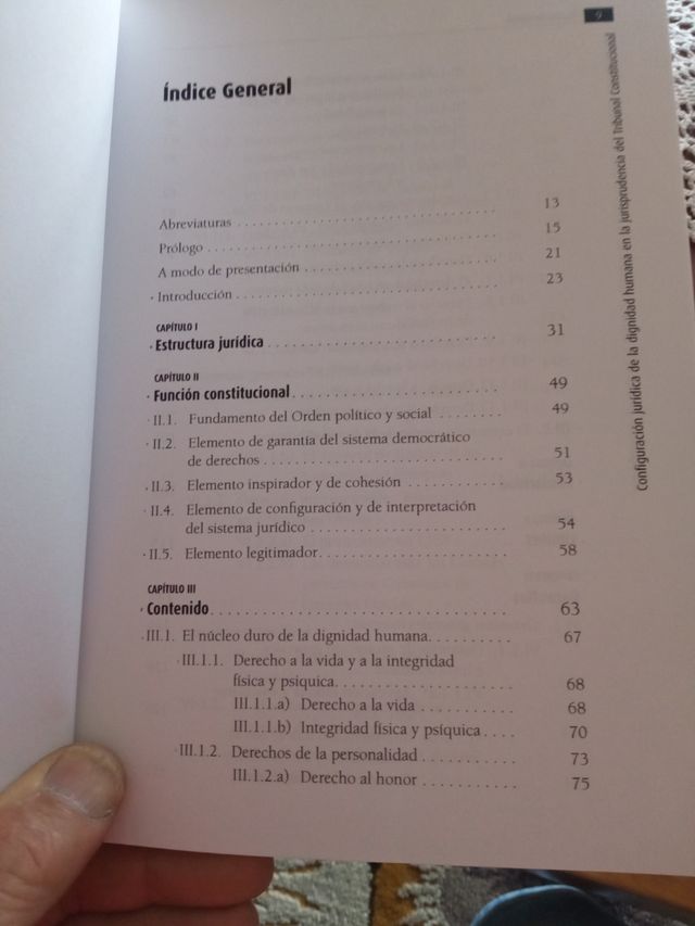 Configuración jurídica de la dignidad humana