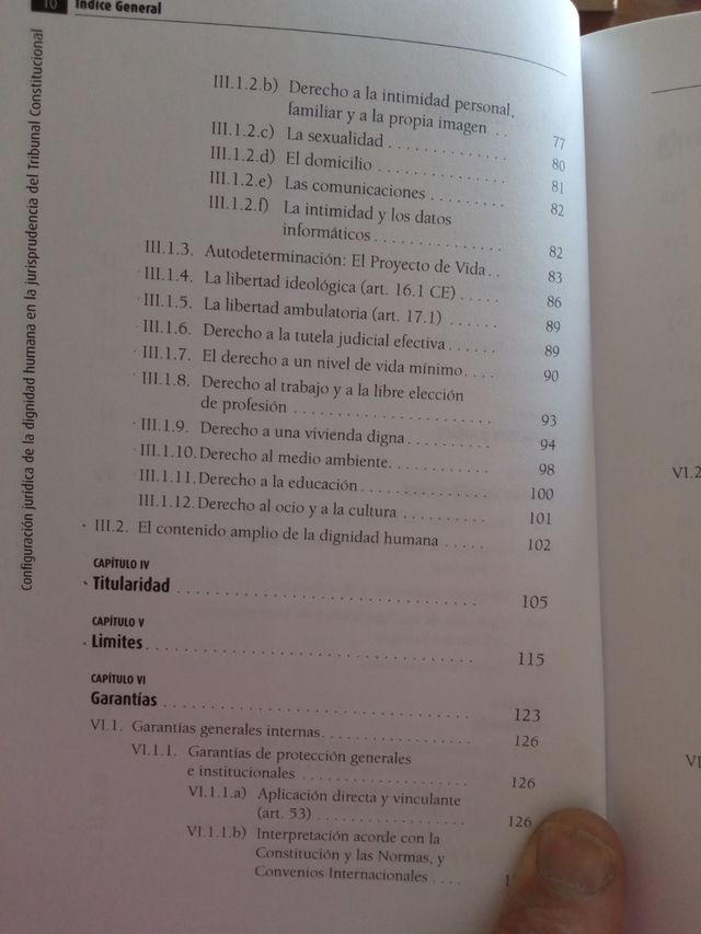 Configuración jurídica de la dignidad humana
