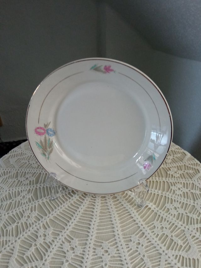 cinco platos de Loza 23 cm