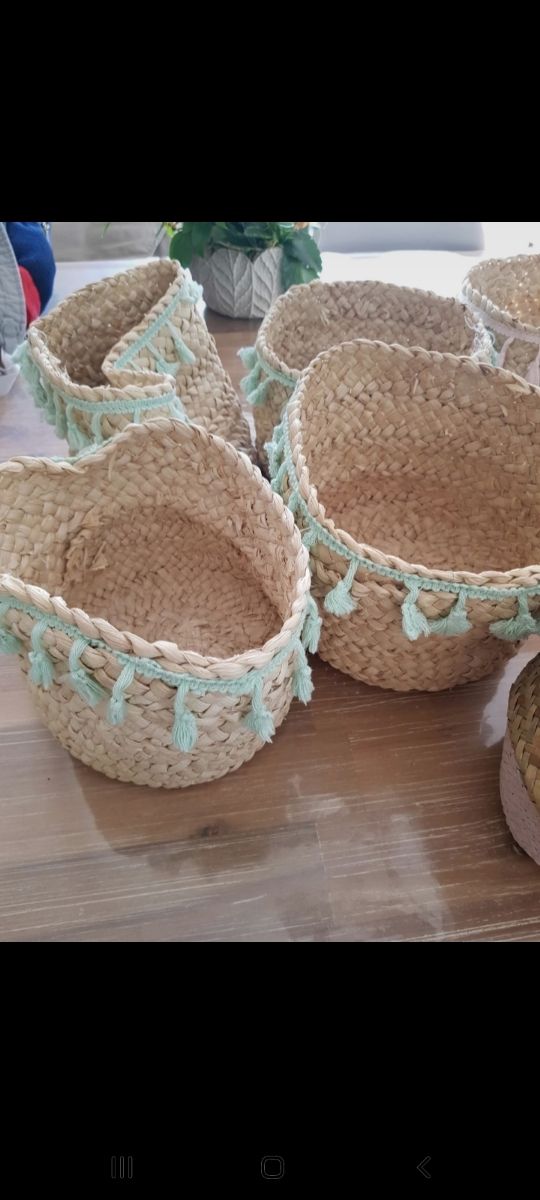 cestas mimbres decoración
