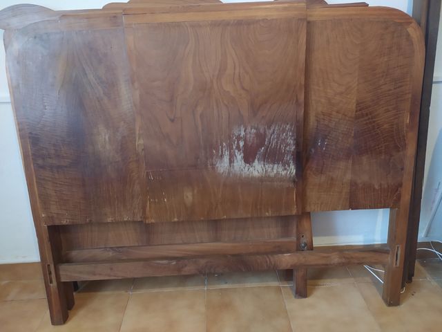 Estructura de cama castaño 1,30