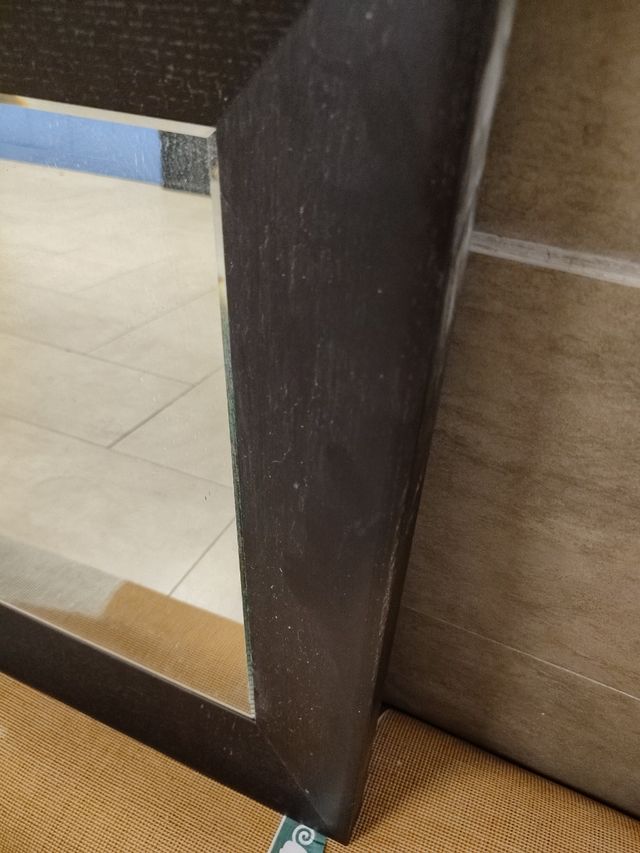 espejo color wengue  60x60