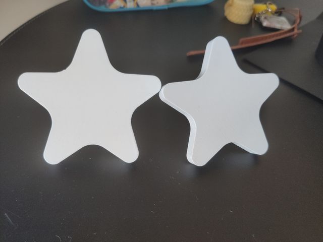 Dos tiradores madera azul bebe estrellas