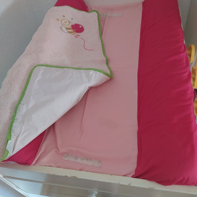 Juego bebe cuna rosa 7 piezas URGE