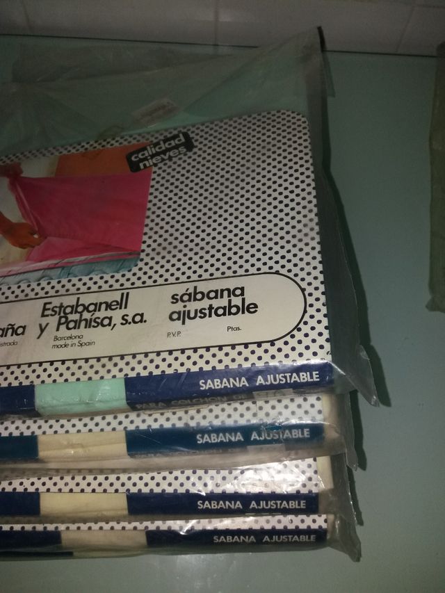 Sábanas ajustables 90 cm. Varios colores y modelos
