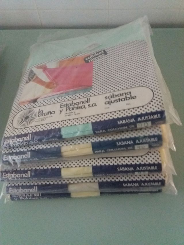 Sábanas ajustables 90 cm. Varios colores y modelos