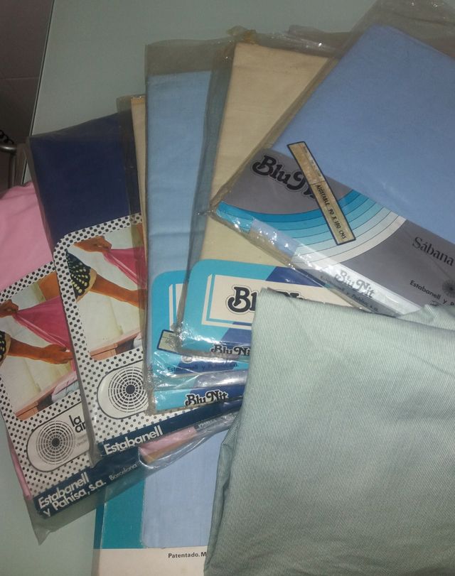 Sábanas ajustables 90 cm. Varios colores y modelos