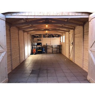 GARAJE DE MADERA 3x6m | TRATAMIENTO MADERA GRATIS