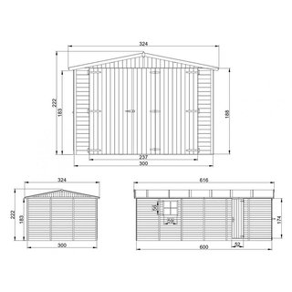 GARAJE DE MADERA 3x6m | TRATAMIENTO MADERA GRATIS