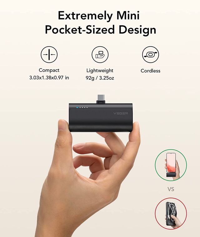 Pack 2 powerbank USB C 10000mAh Nuevo