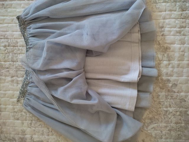 Falda de tul niña gris talla 6/7