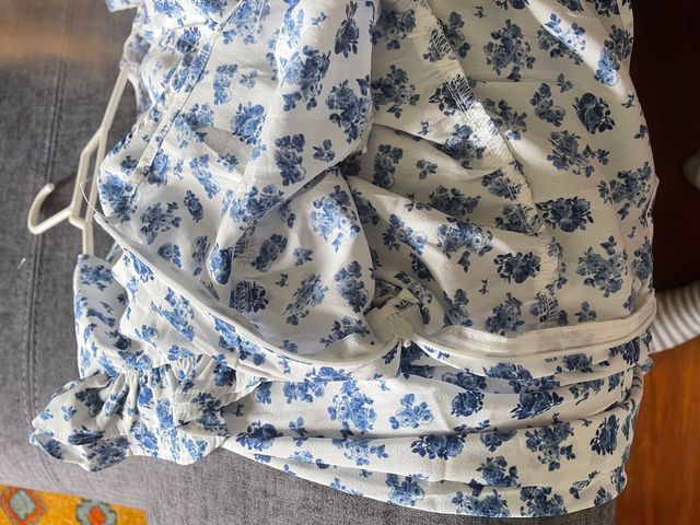 Camisa blusa floral con fruncido shein