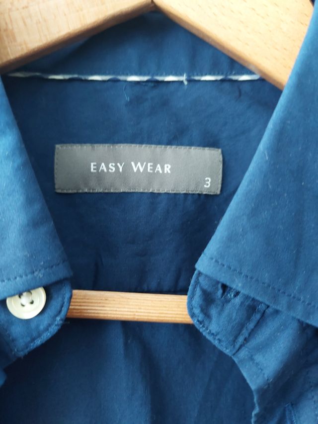 Camisa azul marino hombre