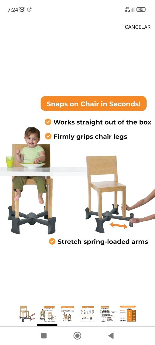 Elevador de silla portátil Kaboost