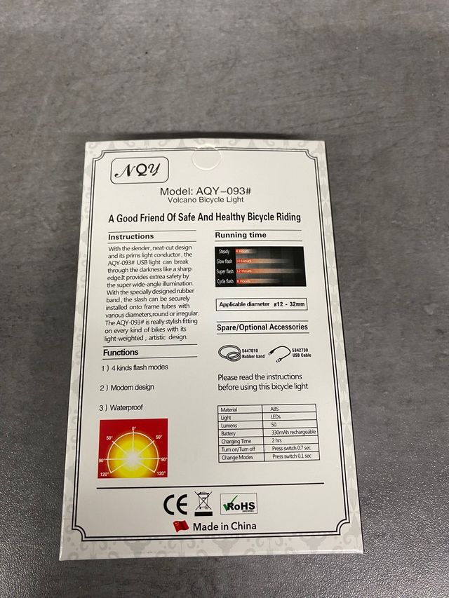 Luz trasera bici nueva