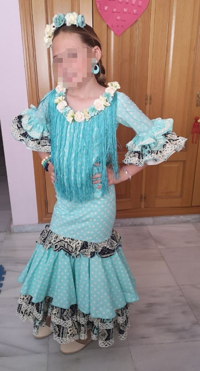 Vestido de gitana. Talla 10-11 años