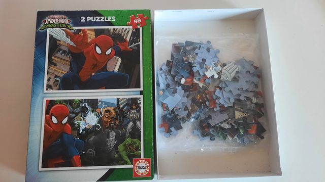 2 puzzles spiderman 48 piezas