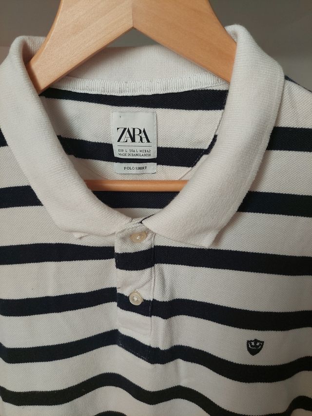 polo de rayas, hombre