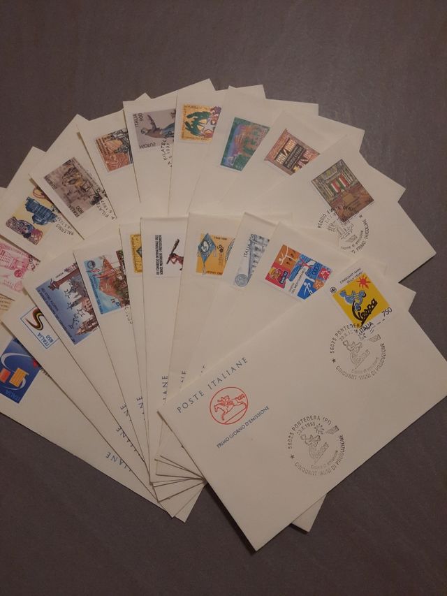 20 buste primo giorno francobolli 1997, Italia