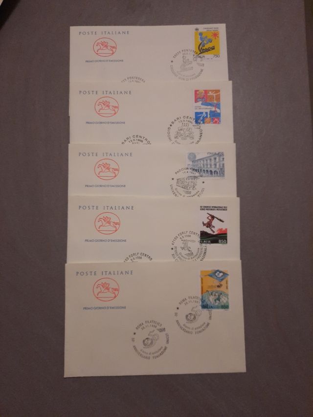 20 buste primo giorno francobolli 1997, Italia