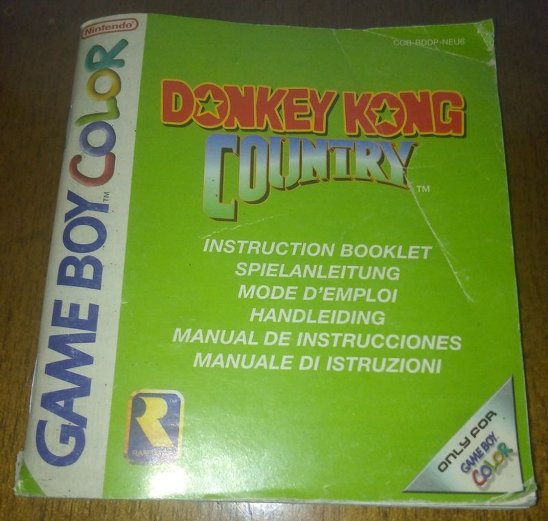 Imagen de Instrucciones Donkey Kong Country Game Boy Color. 