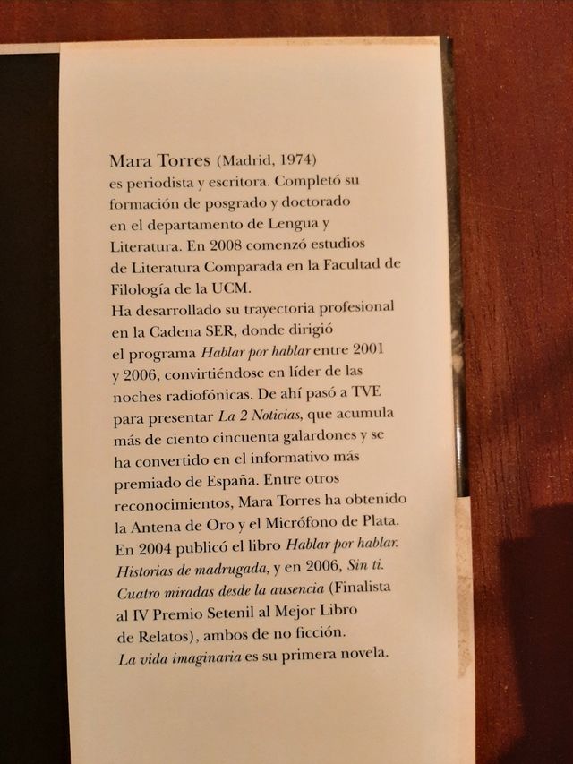 La Vida Imaginaría - Mara Torres