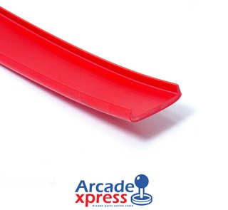 U Molding 19mm Rojo Máquina Arcade Perfil Madera